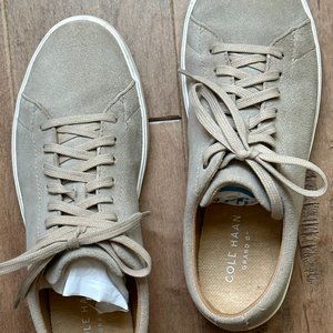 Women's Cole Haan Suede Comfort Oxfords Color: Camel; Size 9 1/2,